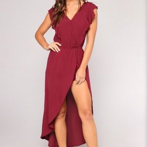 FASHION NOVA Burgundy Romper
